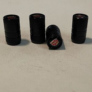 Cadillac Valve Stem Caps in Black set of 4 NWT